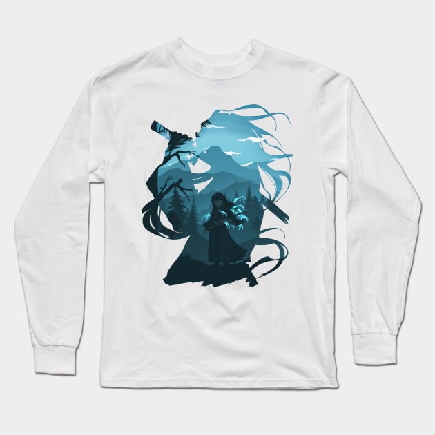 Muichiro Tokito Long Sleeve T-Shirt by Binaka Art